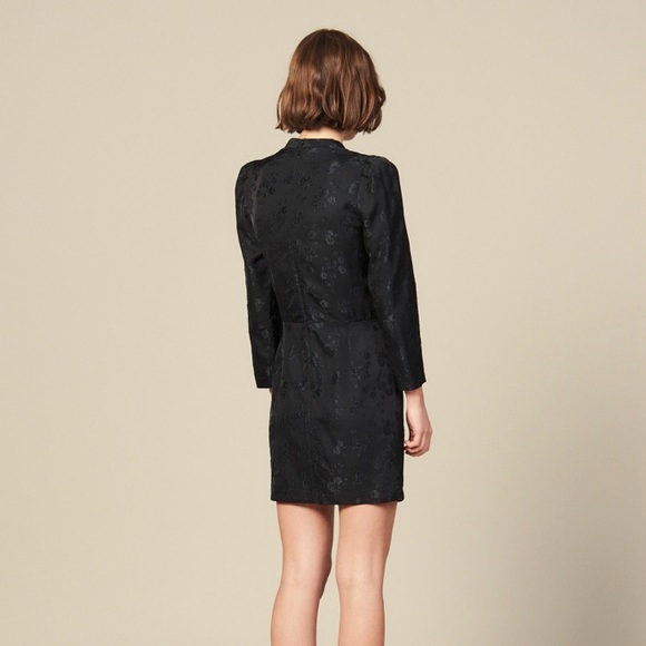 Sandro Walls Faux-Wrap Mini Dress - Picture 14 of 14